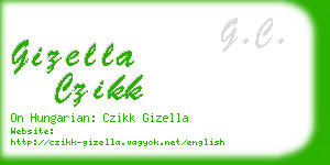 gizella czikk business card